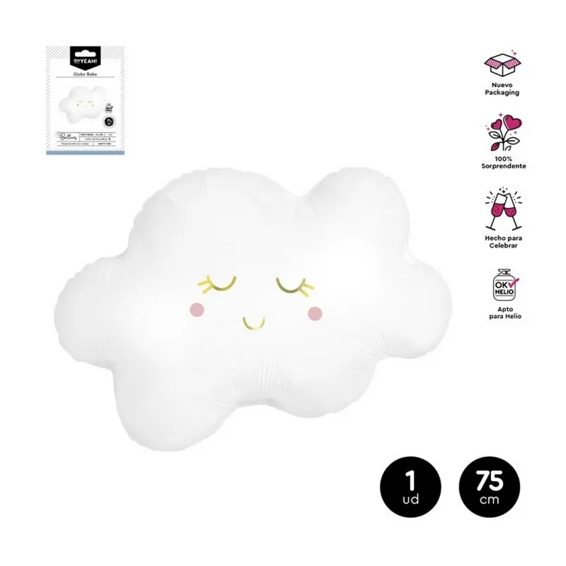 22CU00004419 GLOBO FOIL FORMA NUBE BLANCA 71CM - Imagen 1