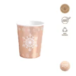 Vaso Navidad Copo de Nieve 270cc/ Pack 6 uds