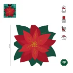 Servilleta Doble Capa Flor Pascua 33x33Cm 20 Uds