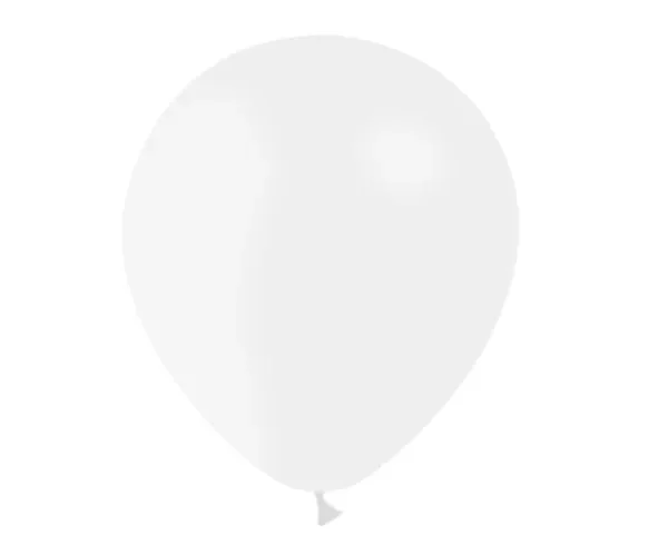 GLOBOS LÁTEX 12" 50Uds BLANCO METAL 112M96