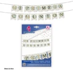 GUIRNALDA BANDERINES COMUNION FLORAL DORADO